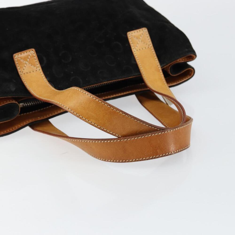 CELINE C Sulky Hand Bag Suede Black Silver Auth 147956 - Picture 7 of 16
